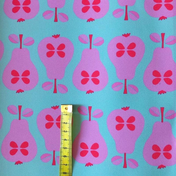 Outdoorstoff Birne rosa blau