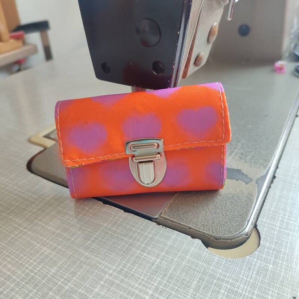 Mini Geldbörse Herzen orange 🧡