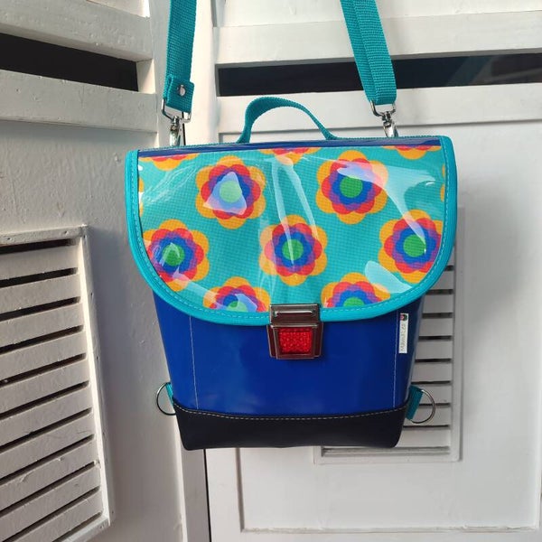 LKW Tasche Retroblume blau