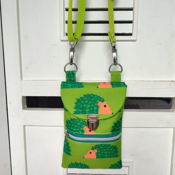 Handytasche Igel grün