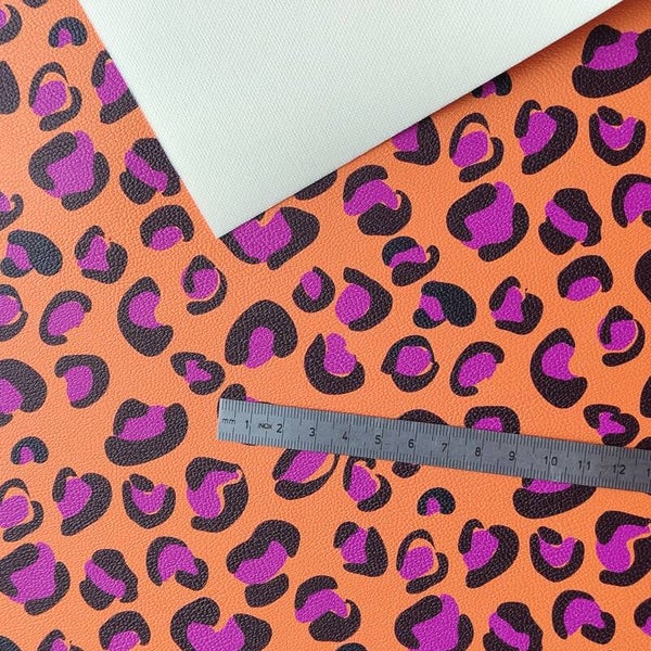 Kunstleder Stück Leo orange 🧡