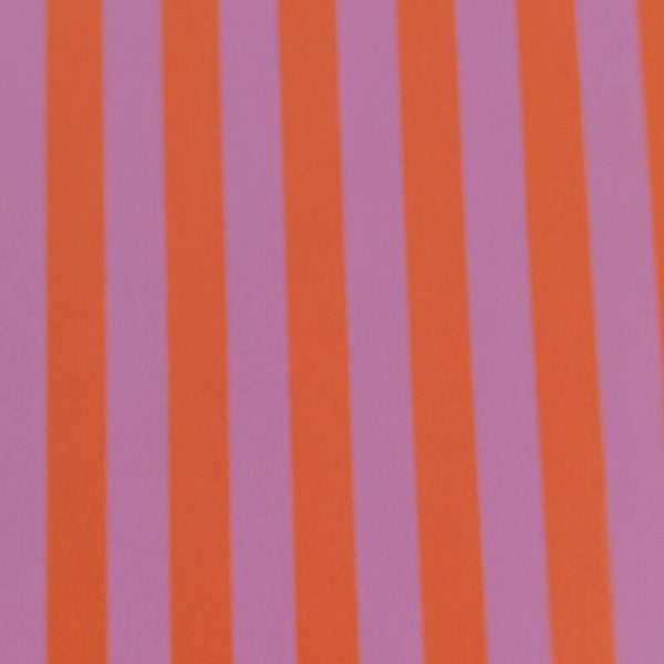 Kunstleder Stück Streifen orange rosa
