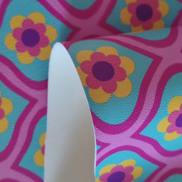 Kunstleder Stück Fliese bunt