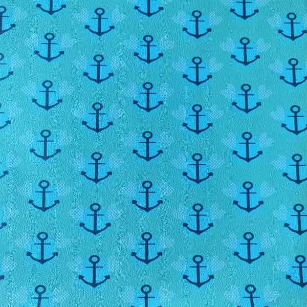 Kunstleder Stück Anker mint
