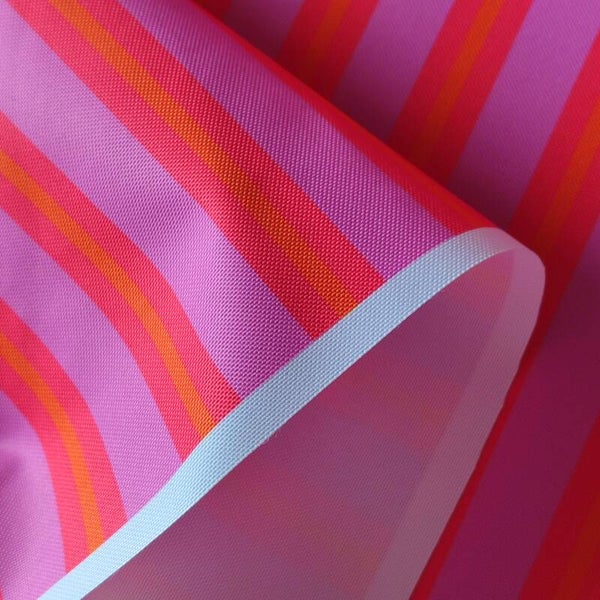 Outdoorstoff Streifen royal pink