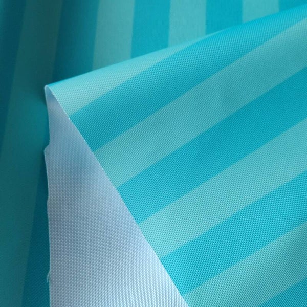 Outdoorstoff Streifen hellblau