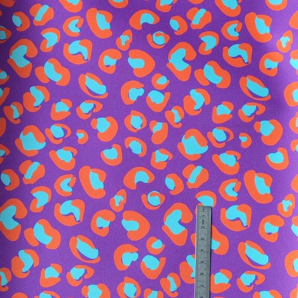 Outdoorstoff Leo  Lila orange blau