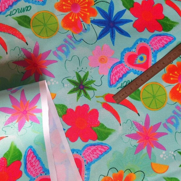 Outdoorstoff Idilio Blau(079)100% Polyester 15,80/m