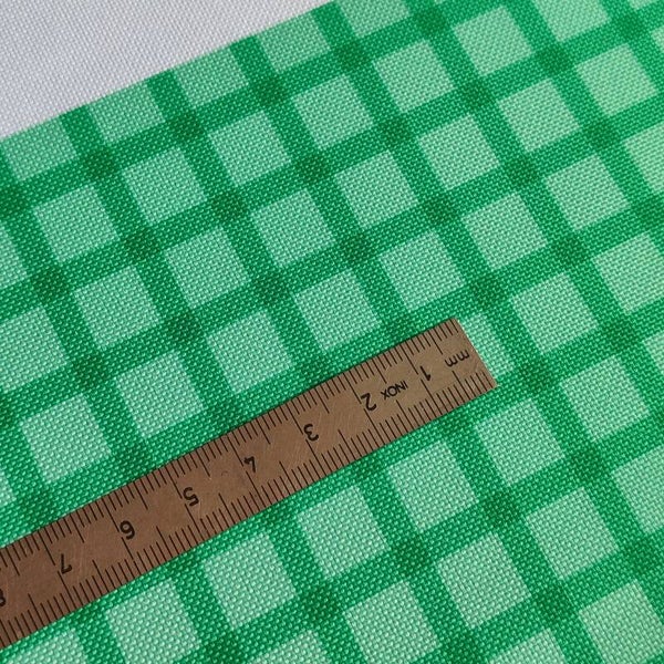 Outdoorstoff Kariert mintgrün (077)100% Polyester 15,80/m