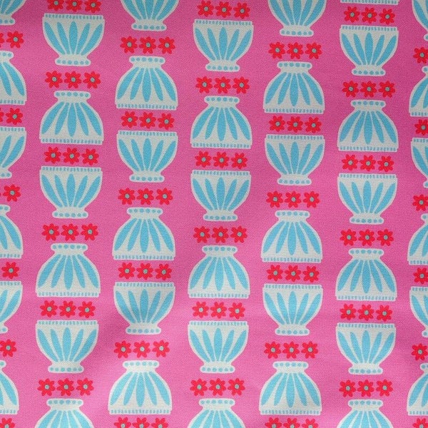 Outdoorstoff Vase rosa (071)100%Polyester 15,80/m