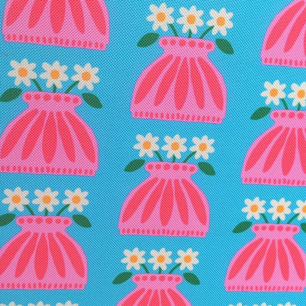 Outdoorstoff Vase blau(086 ) 100%Polyester 15,80/m