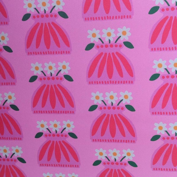 Outdoorstoff Vase pink(089) 100% Polyester 15,80/m
