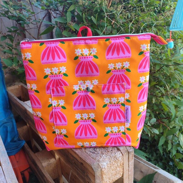 Rucksacktasche midi Vase orange (RT006)