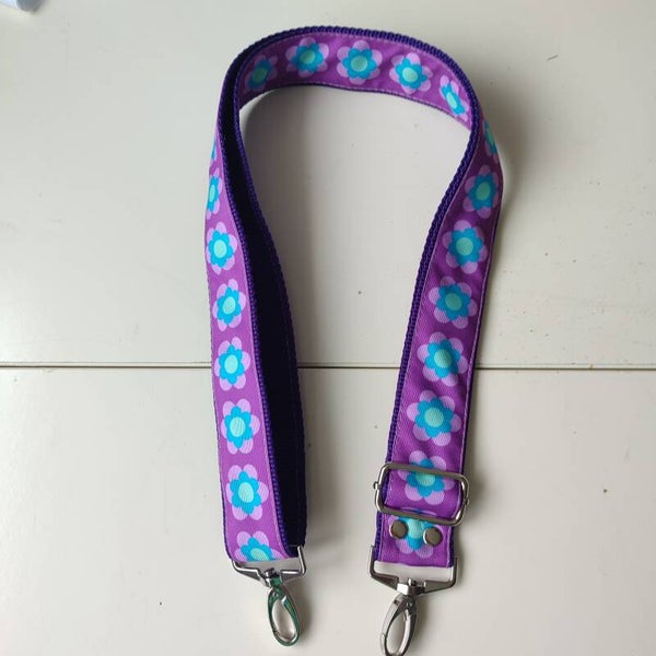 Taschenriemen Blume lila(TR018)