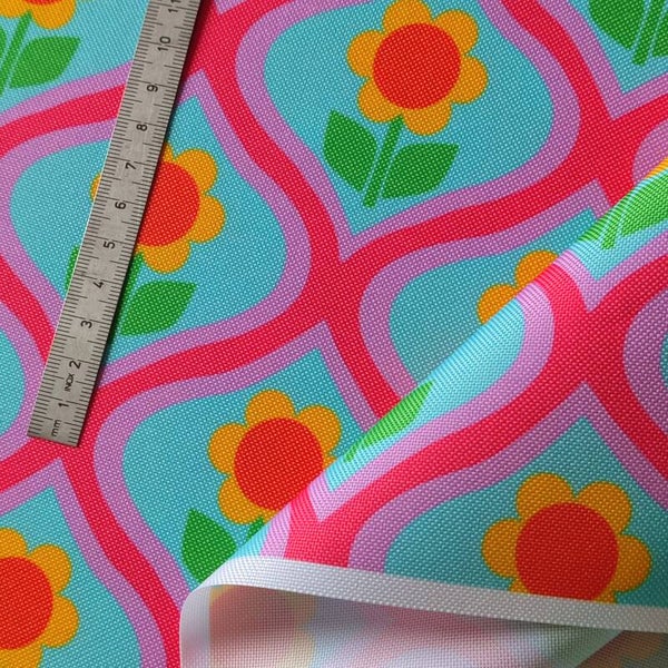 Outdoorstoff Fliese Daisy bunt(097) 100% Polyester 15,80/m