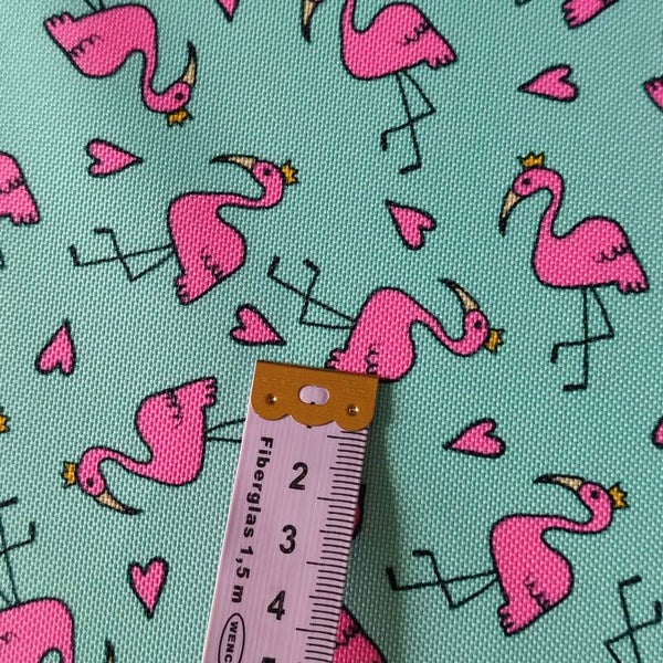 Outdoorstoff Flamingo blau klein(106) 100% Polyester 15,80/ m