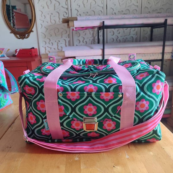 Eckige Reisetasche Fliese grün Petrol (W02)