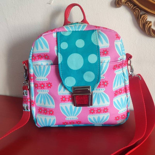 Retrobag Rucksack  klein Vase rosa (R07)