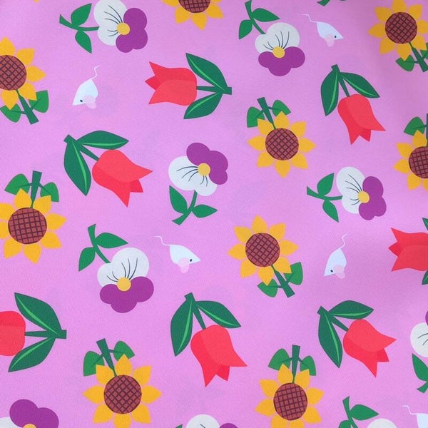 Outdoorstoff Gartenmix rosa 100%Polyester 15,80/m (113)