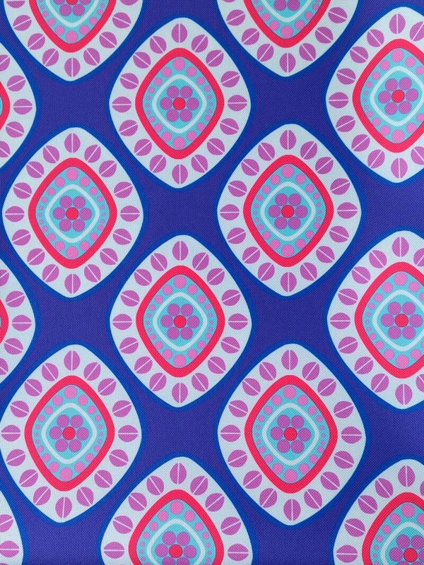 Outdoorstoff Teppich lila weiß 100% Polyester 15,80/m (108)