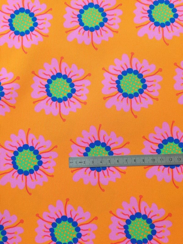 Outdoorstoff Big Flower orange 100% Polyester 15,80/m (119)