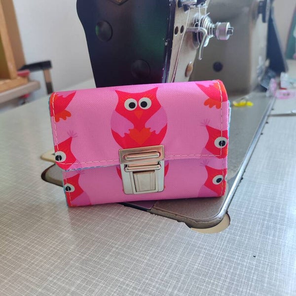 Kleine Geldbörse Eule pink (G020)