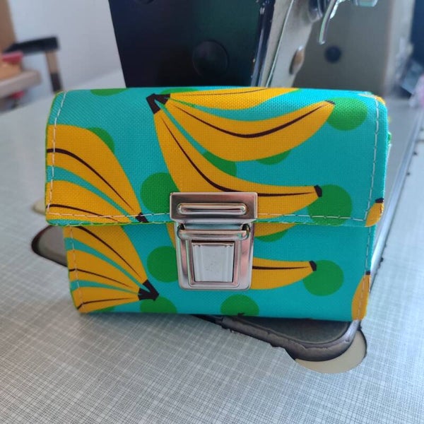 Kleine Geldbörse Banane blau (G024)