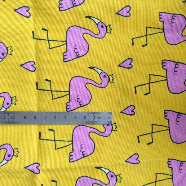 Canvas Flamingo gelb Reststück (C011)