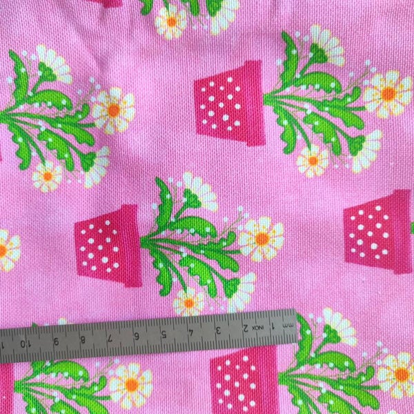 Canvas Topfblume Rosa Reststück