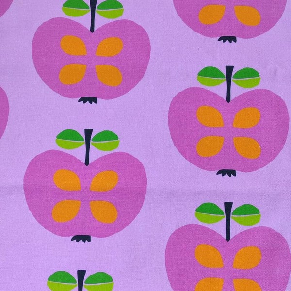 Canvas halber Meter Retroapfel pink