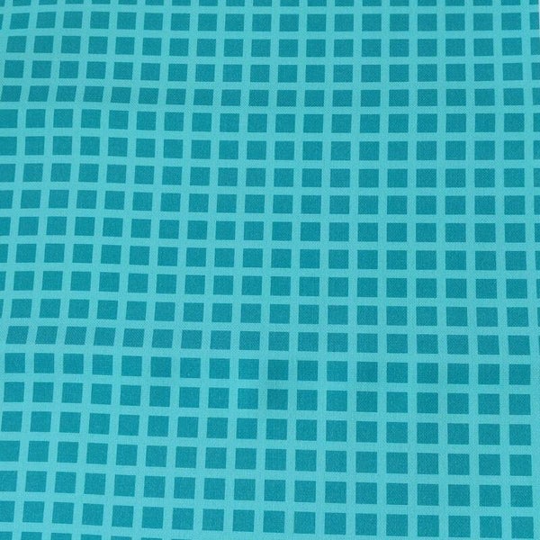 Canvas halber Meter Karo blau