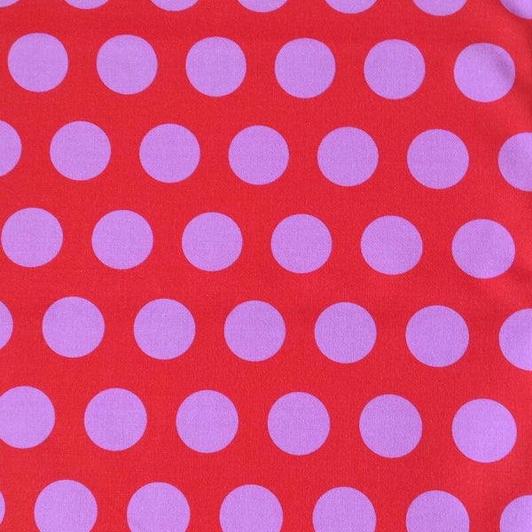 Canvas halber Meter Dots rot rosa