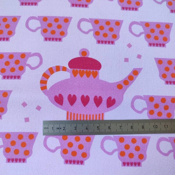 Canvas halber Meter Teatime rosa