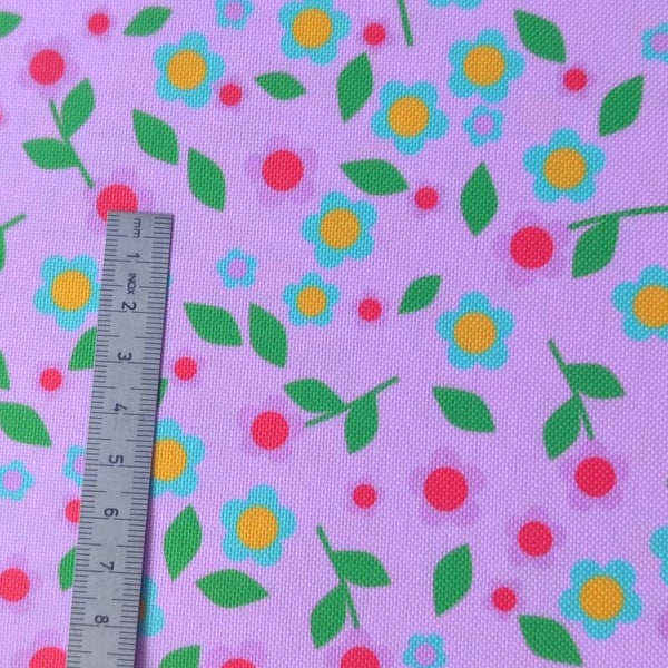 Outdoorstoff Blumenwiese rosa (160) 100% Polyester 15,80/m