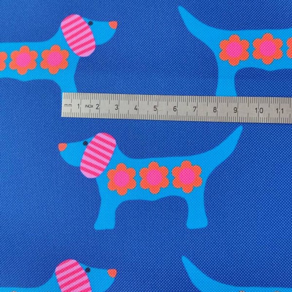 Outdoorstoff Hund blau (158) 100% Polyester 15,80/m