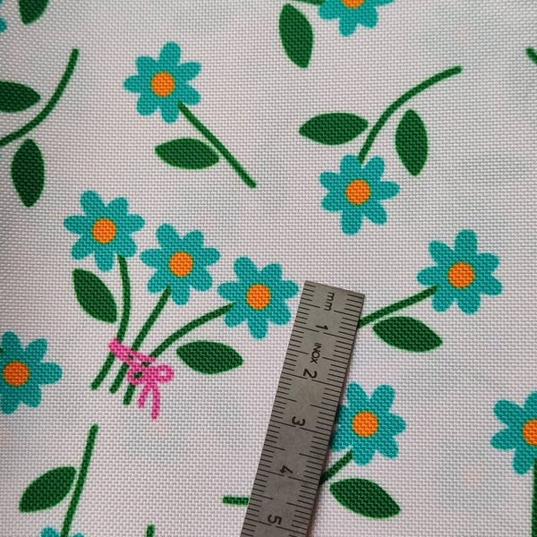 Outdoorstoff Blümchen weiß (139) 100% Polyester 15,80/m