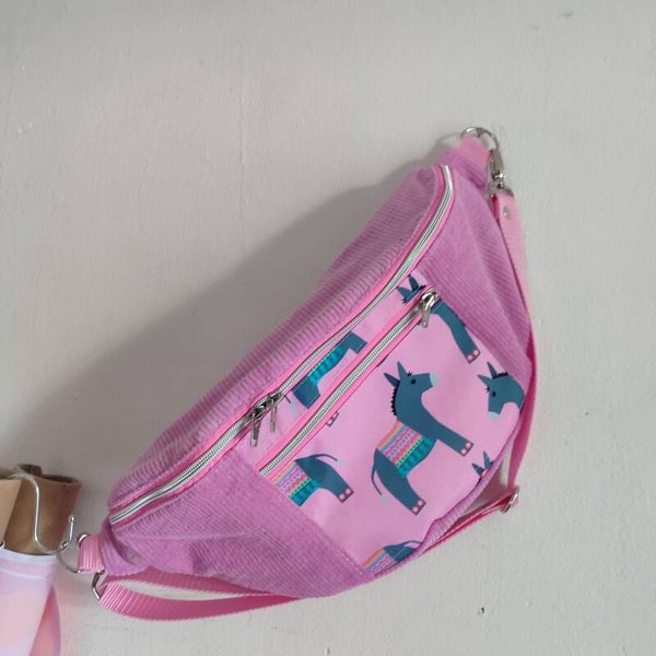 Bauchtasche XL Esel rosa(BL014)