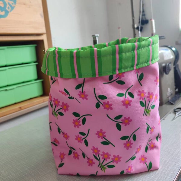Multifunktionstasche Blümchen rosa (M023)