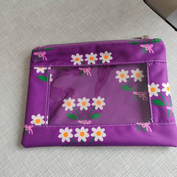 Fenstertasche Blümchen lila  (K051)