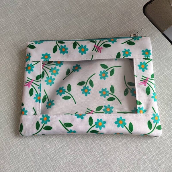 Fenstertasche Blümchen weiß (K050)