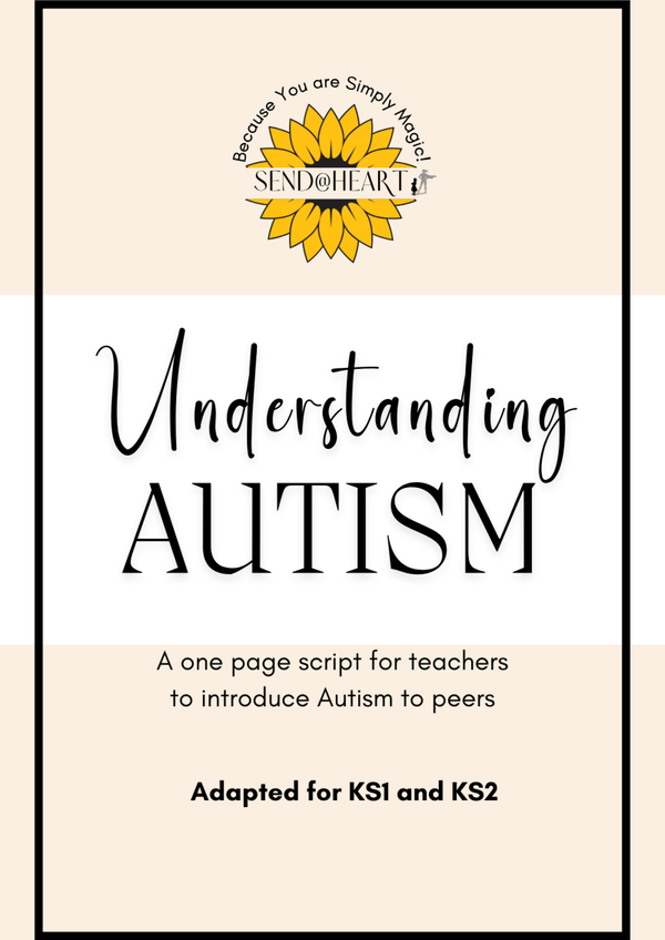 Understanding Autism - One page script for teachers to introduce Autism to peers