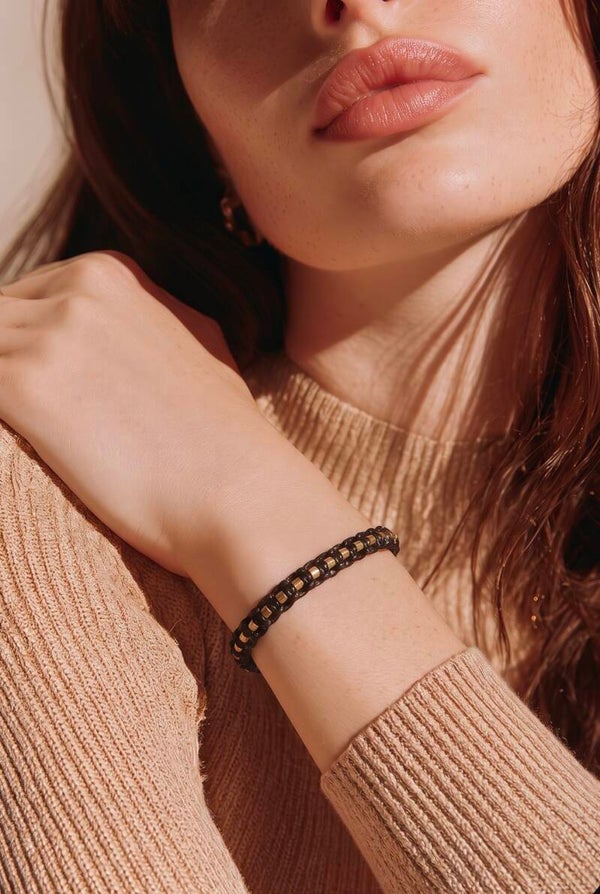 Bracelet éclipse dorée