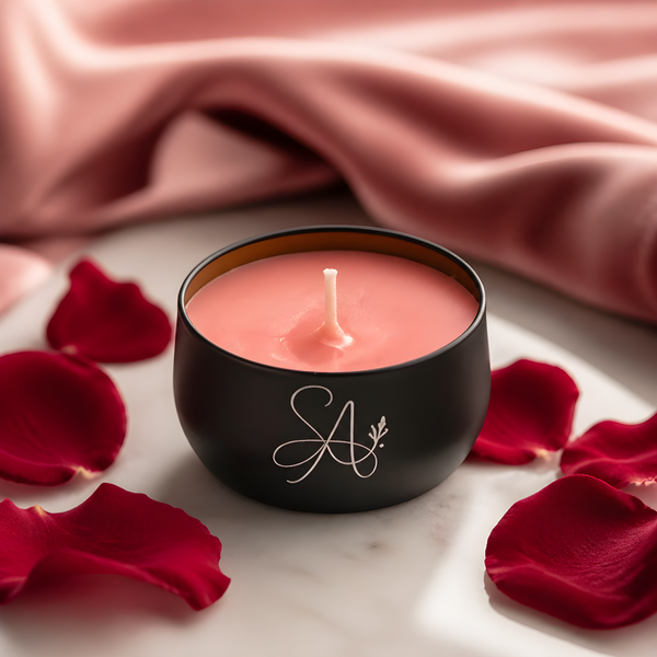 Chandelle éclat de rose