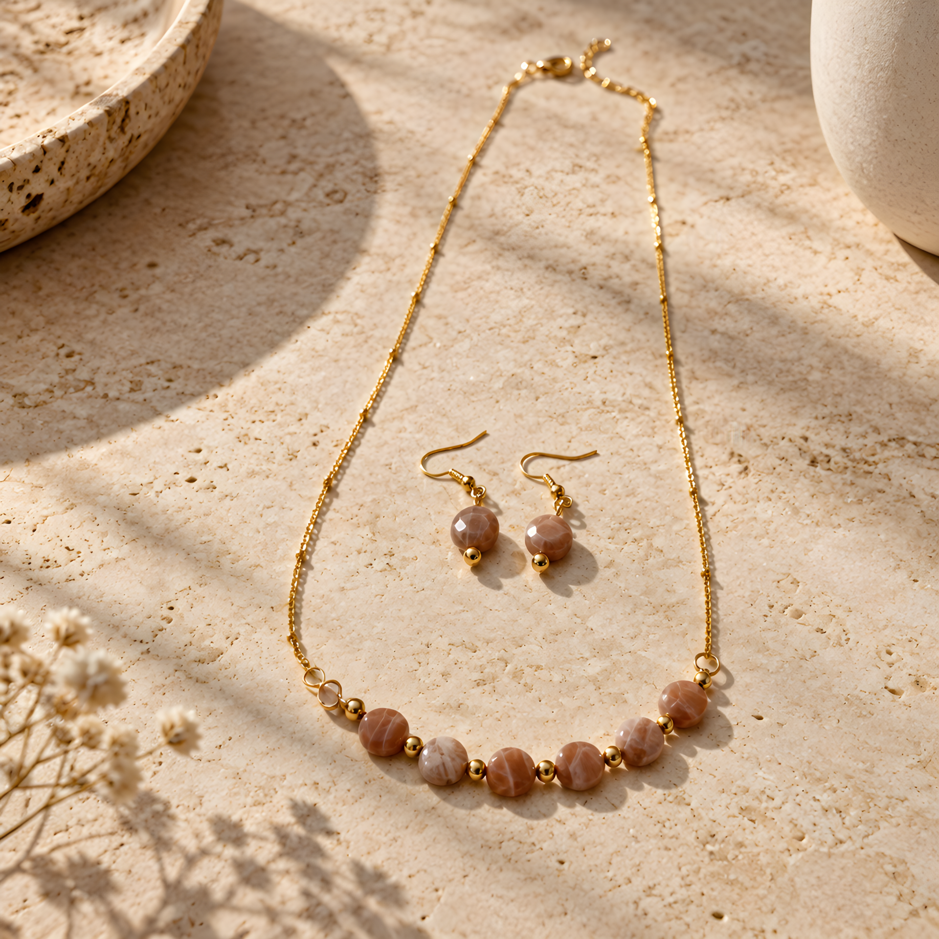 Boucles d’oreilles éclat rosé