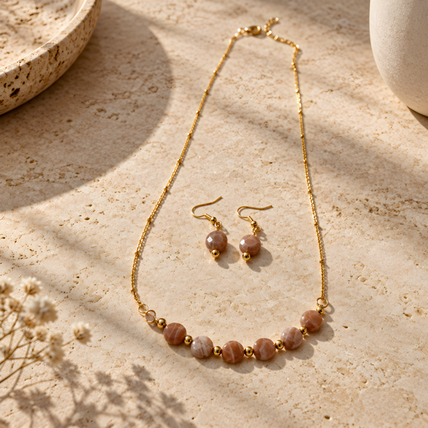 Boucles d’oreilles éclat rosé