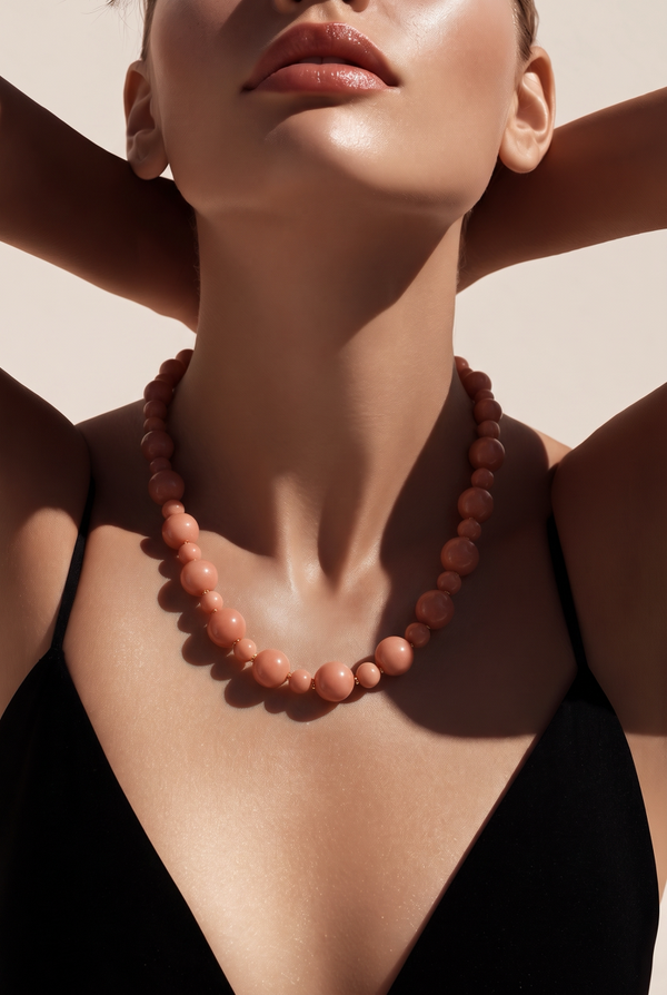 Collier rosée pêches