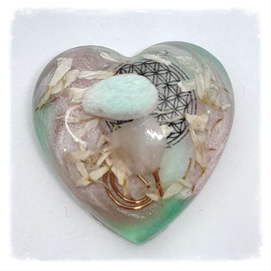 DOUCE HARMONIE Petit Cœur Rose & Vert Pastel