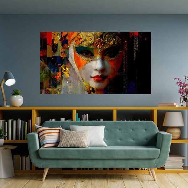 Behind the Venetian Mask Enigma Horizontal Downloadable Print