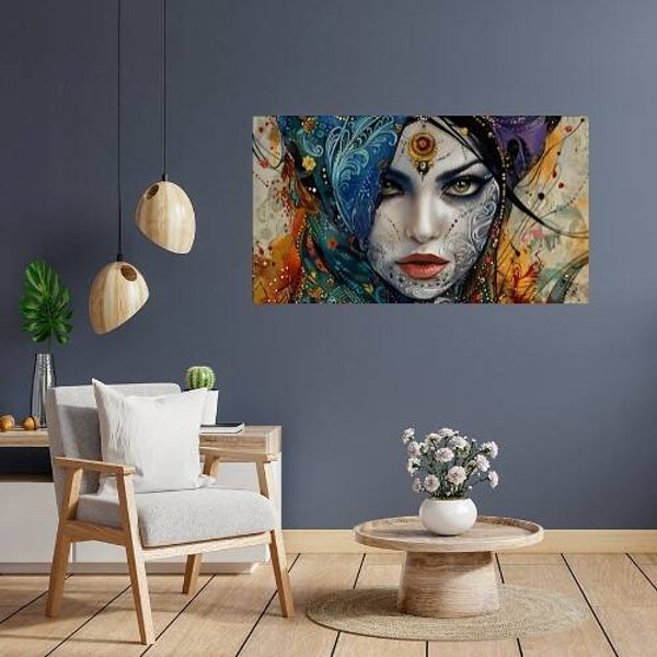 Hindu Maharani Queen Horizontal Framed Poster