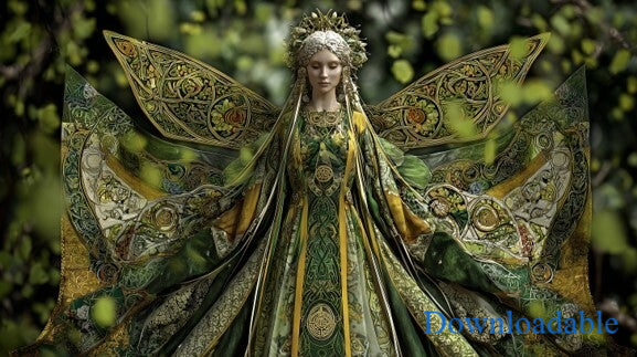 Celtic Fairy Queen Horizontal Downloadable Digital Poster